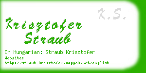 krisztofer straub business card